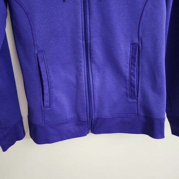 Under Armour Women's Purple Zip-Up Hoodie Sweater Medium Athleisure Casual Gorp - Picture 6 of 11